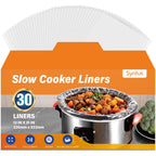Syntus 30 Count Slow Cooker Liners, Large Size 13" X 21" Fits 3-8 Quart Pots Bpa-Free Disposable Cooking Bags Suitable For Oval & Round & Retangular Slow Cookers