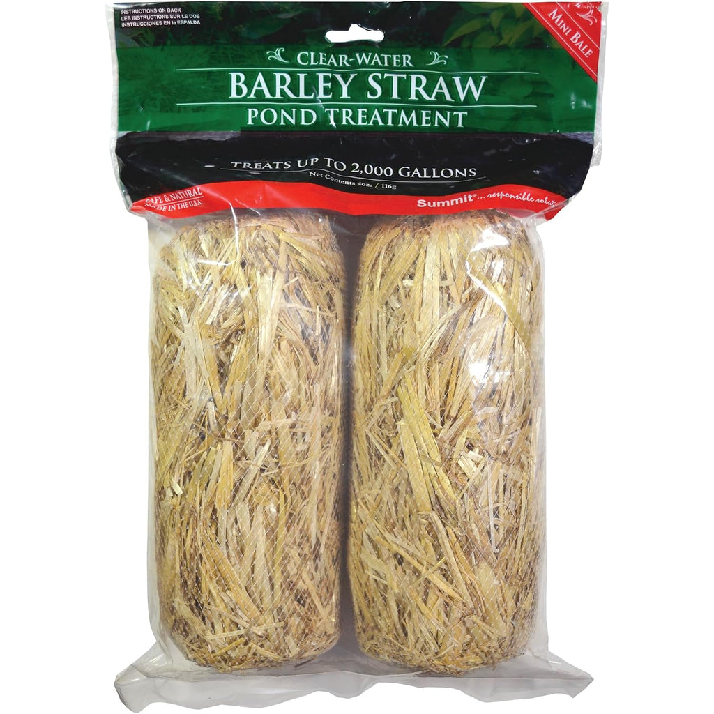 Summit Clear-Water Barley Straw Pond Treatment, 2-Pack, Treats Upto 2000 Gallons, 1000 Gallons Per Bale
