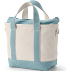Lands' End Zip Top Long Handle Canvas Tote Bag