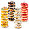 HENABLE 4PCS Acrylic Donut Display Stand Tower - Dessert Table Holder for Donuts, Bagels & Doughnuts - Perfect for Parties, Christmas, Birthday & New Year