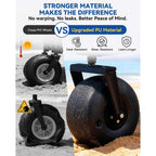 Hikenture Beach Wagon With Balloon Wheels, 9" Pu Tires Collapsible Wagon | 440Lbs Heavy Duty Beach Cart With Big Wheels For Sand, Large Capacity Utility Wagons Carts Foldable