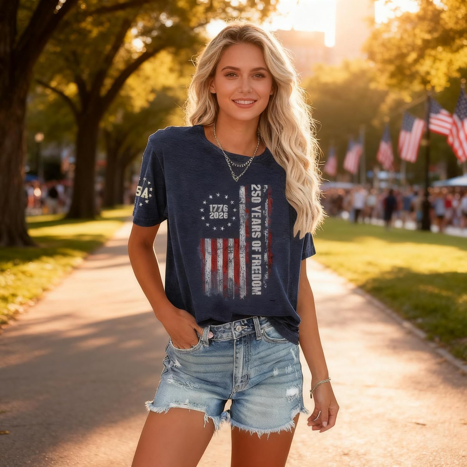 Womens 4th of July Shirt USA Flag Crop Tank Tops Patriotic Sleeveless Independence Day Graphic Tee