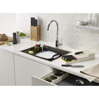 Joseph Joseph DrawerStore Knife Organizer, holds up to 9 knives, Kitchen Organization & Drawer Storage – Compact, Gray
