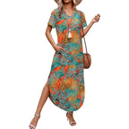 Wiholl Women'S Summer Short Sleeve Dresses Maxi Dress Vacation Beach Sundresses 2026 With Pockets