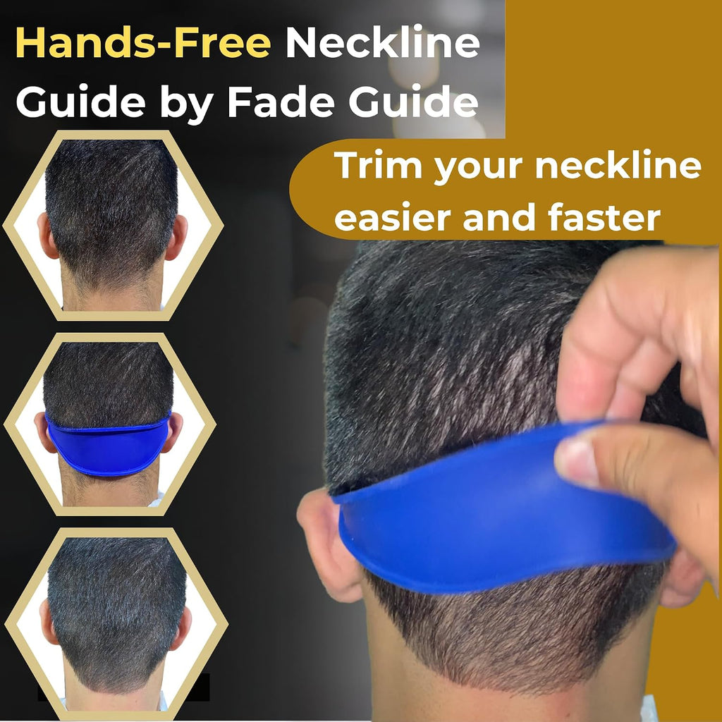 Hands-Free Fade Guide For Men – Silicone Haircut Template For Clippers | Neckline Shaver Guide | Diy Self Haircut Tool
