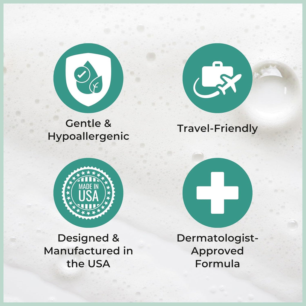 Nurture Rinse Free Body Wash & Shampoo With Aloe | Hospital Grade Hair & Body Waterless Cleansing Foam For Women, Camping, Elderly & Hospital Patients | Shower Bath & Hand Soap For Sensitive Skin