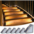Volisun Solar Stair Lights 6 Pack, Solar Step Lights Outdoor Waterproof Ip67, Led Outdoor Step Light,Outdoor Light Decor For Garden Stair, Deck, Front Step, Front Porch, And Patio（3000K）