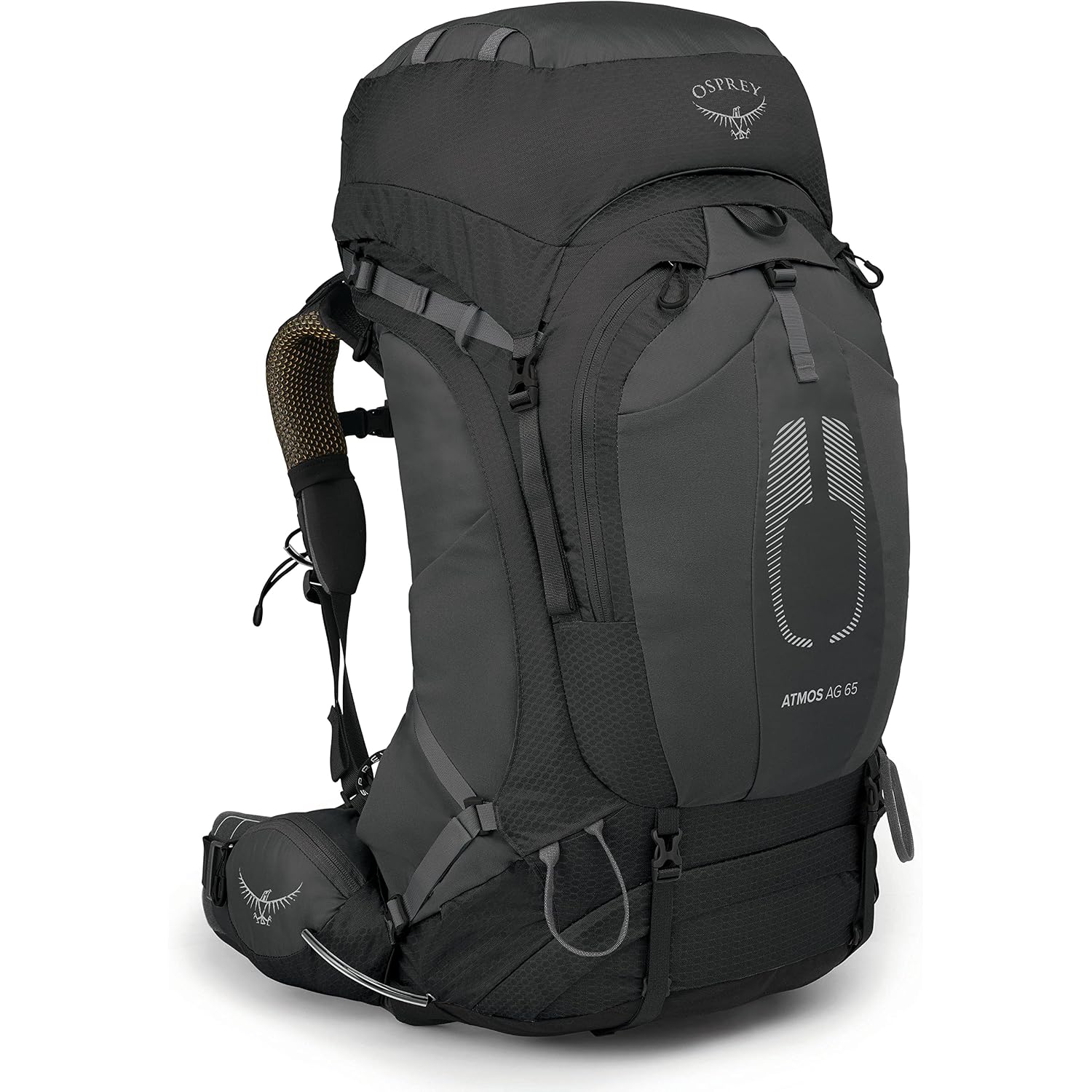 Osprey Atmos Ag 65L Men'S Backpacking Backpack, Black, L/Xl