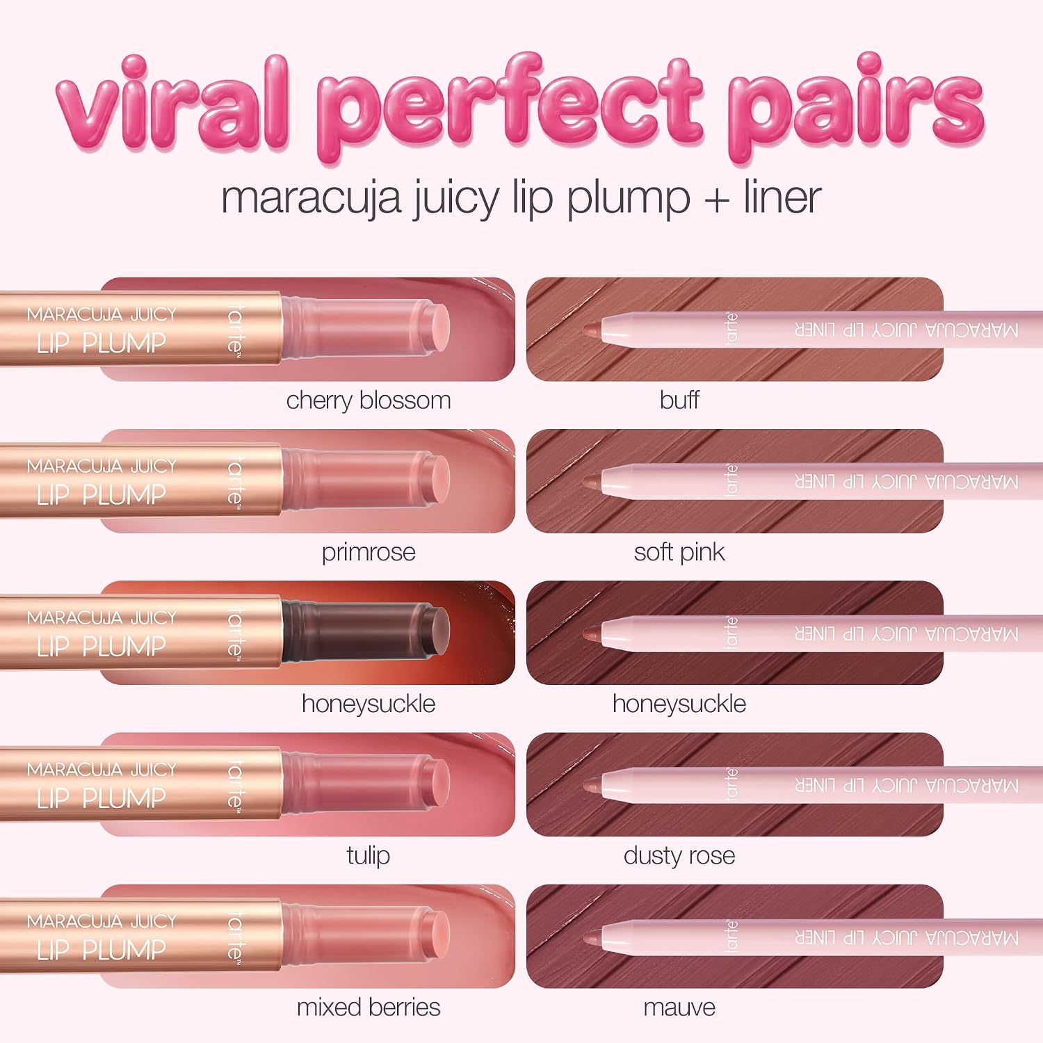 Tarte Maracuja Juicy Lip Liner – Creamy, Matte, Lip Liner With Hyaluronic Acid With Vitamin E, Vegan & Cruelty-Free
