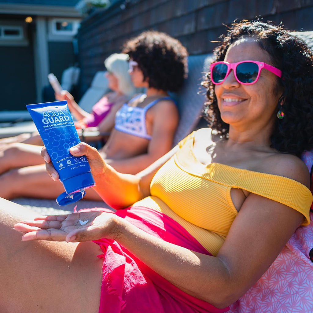 Aqua Guard Pre-Swim Hair Defense | Soft, Tangle-Free Hair After Every Swim | Prevents Chlorine Damage | Made In California | Color Safe, Leaves Hair Smelling Great | 5.3 Oz (2 Pack)