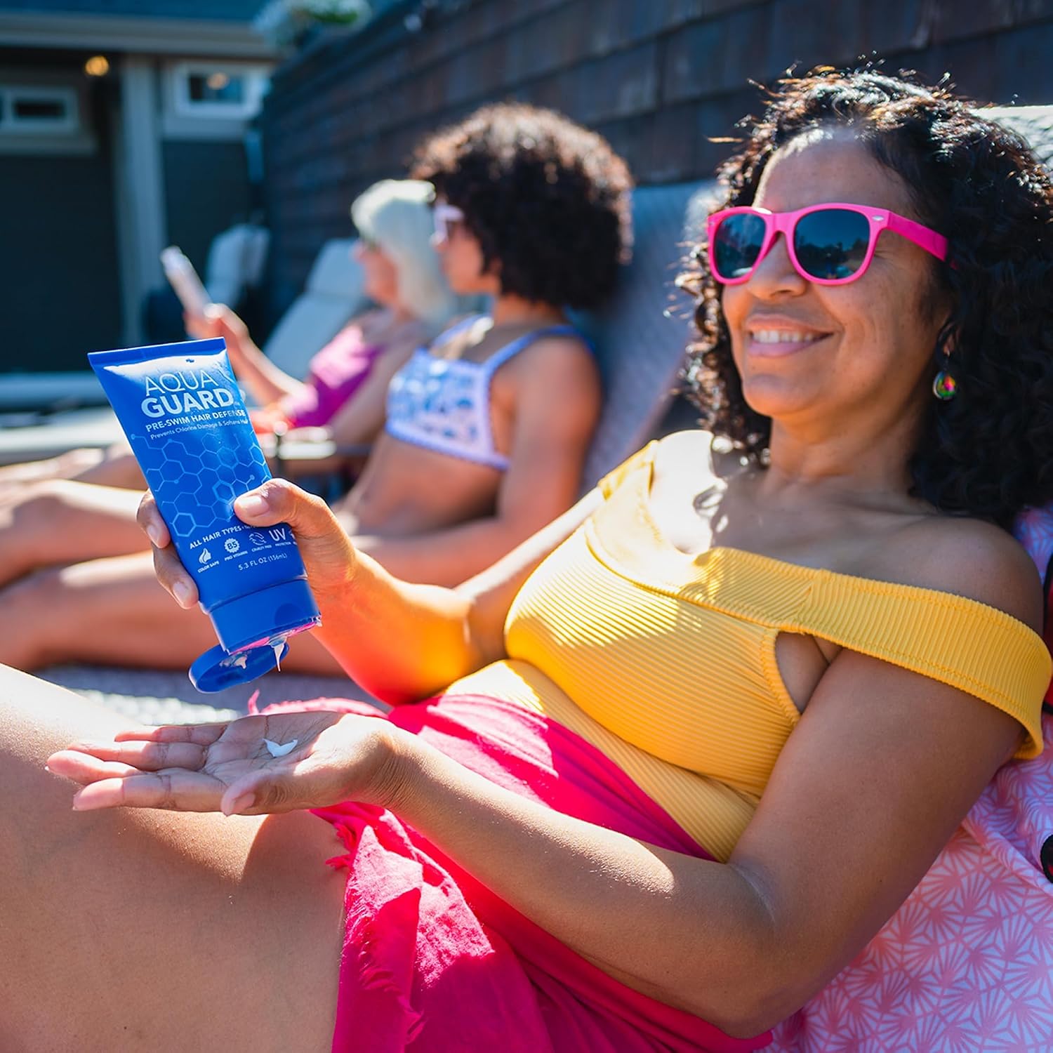 Aqua Guard Pre-Swim Hair Defense | Soft, Tangle-Free Hair After Every Swim | Prevents Chlorine Damage | Made In California | Color Safe, Leaves Hair Smelling Great | 5.3 Oz (2 Pack)