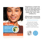 Sally Hansen Hair Remover for Face | Cream Depilatory + Aftercare Lotion | Sweet Almond & Shea Butter Infused