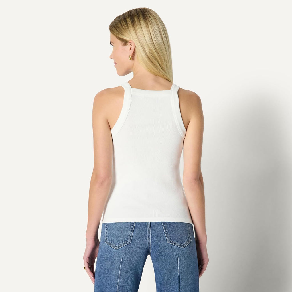 Amazon Essentials Women's Slim-Fit Stretch Rib High-Neck Tank with Consistent Stretch