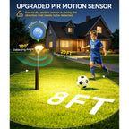 Solar Pathway Lights Outdoor With Motion Sensor, 6 Pack 400Lm Bright Security Solar Lights, 3 Modes Adjustable With Large Glass Solar Panel, Waterproof Path Lights For Yard Patio Walkway
