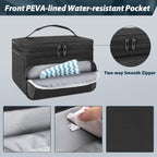 Travel Carrying Case For Hair Clipper, Double Layer Barber Supplies Hair Cutting Tools Storage Bag Compatible With Ufree/Wahl/Andis/Hatteker/Osterpro And Most Standard Men Hair Trimmer