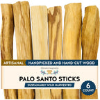 Palo Santo Sticks - Incense Sticks For Spiritual Cleansing, Stress Relief, Meditation Accessories, Home Fragrance - Sustainably Wild Harvested - Pack Of 6 - Alternative Imagination