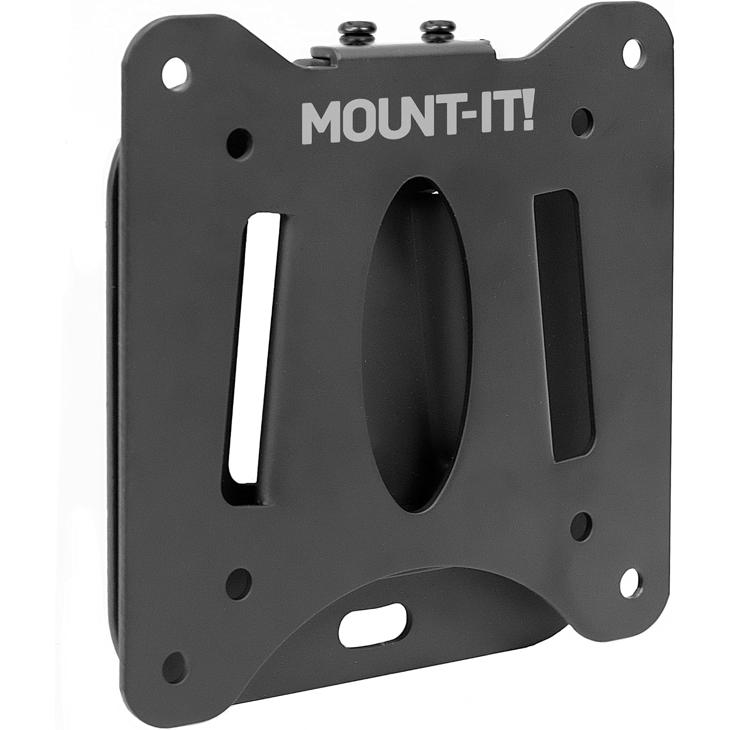 Mount-It! Ultra Low Profile Fixed Tv Wall Mount For 13 To 32" Inch Screens, Slim Tv Wall Mount Fits Vesa 75 And 100 Mm, Flush Tv Bracket 0.55" Design With 60 Lb Capacity, Built-In Bubble Level