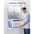 Midea 12,000 Btu U Shaped Smart Inverter Window Air Conditioner - Cools 550 Sq Ft, Ultra Quiet With Open Window Operation - Alexa/Google Assistant Compatible, 37% Energy Savings, Remote (2026 Edition)