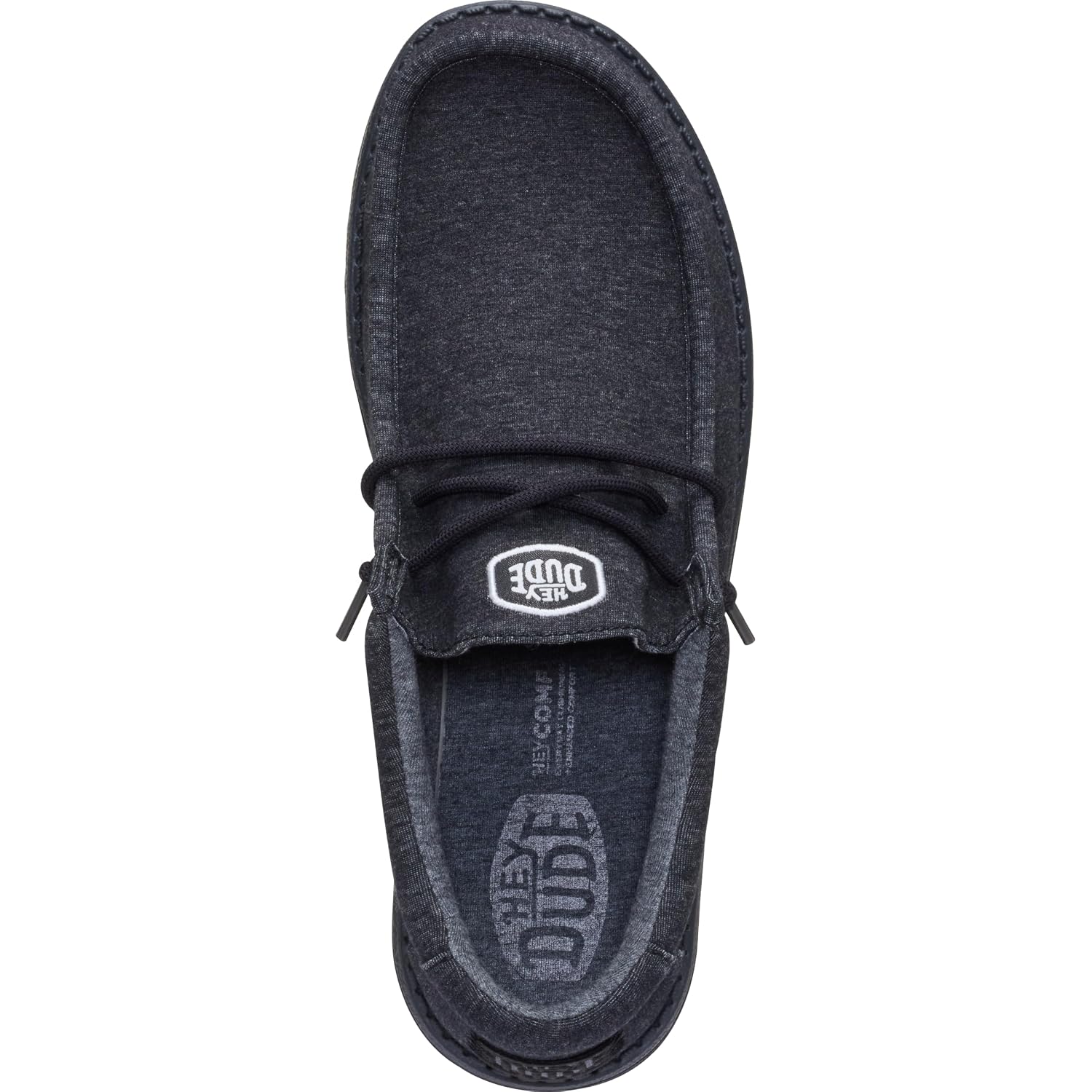 Heydude Men'S Wally Stretch Jersey Slip On Shoes | Lightweight Comfortable Travel Loafers With Elastic Laces