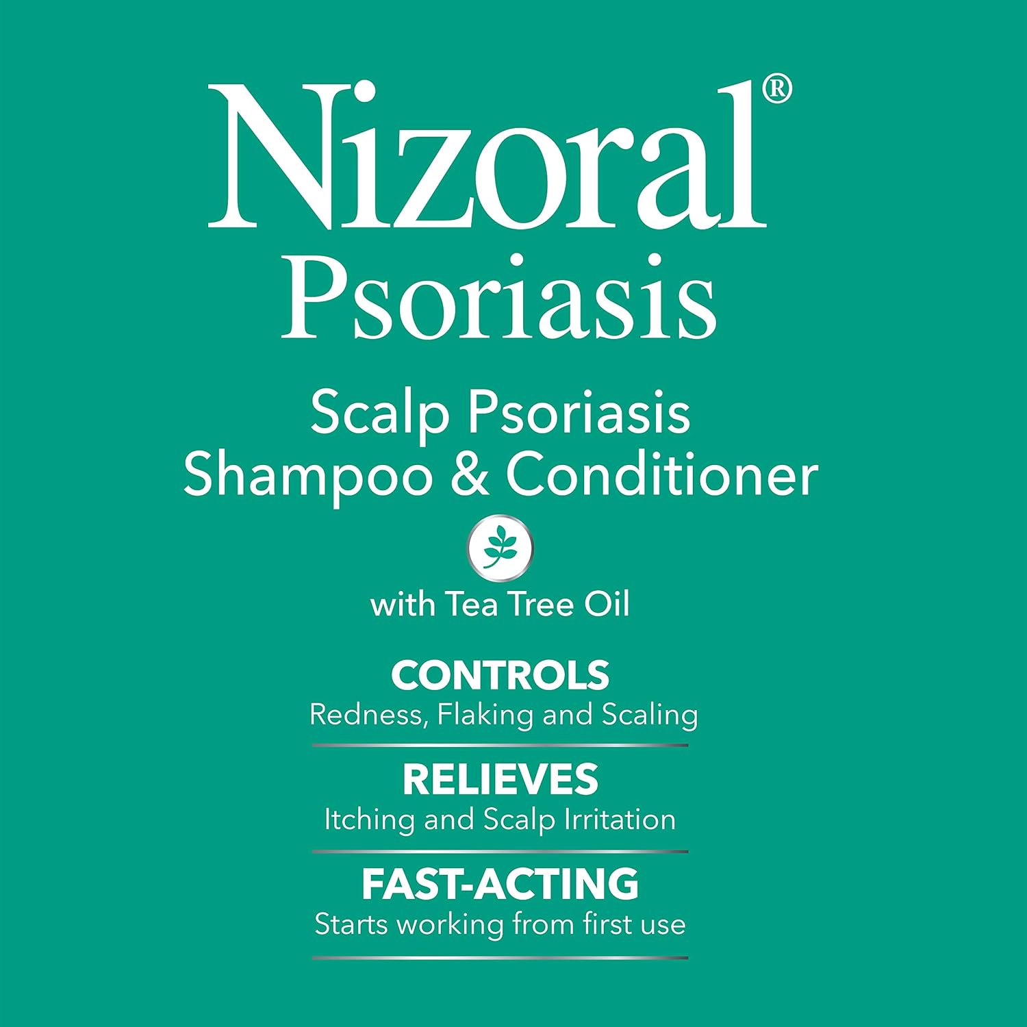 Nizoral Psoriasis Shampoo & Conditioner, 11 Oz, Gentle Scalp Treatment, Relieves Itching and Flaking, Redness and Scaling Effective Scalp Psoriasis Shampoo with Salicylic Acid and Tea Tree Oil