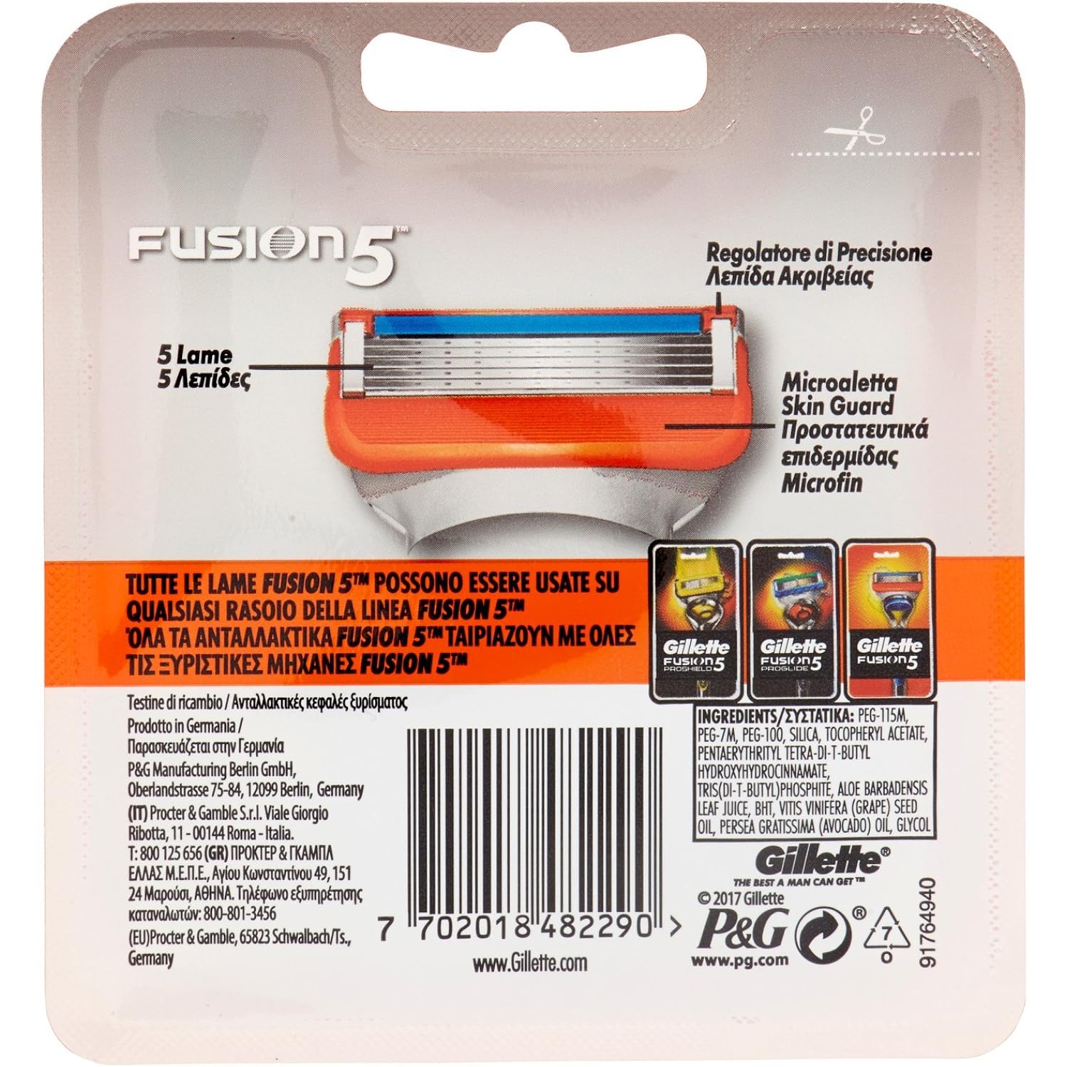 Gillette Fusion 5 Blades for Men Replacement
