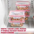 Pyrex Freshlock (5-Pack, 4 Cup) Glass Food Storage Containers Set, Airtight & Leakproof Plastic Locking Lids Bpa-Free, Meal Prep Containers Set, Freezer Dishwasher Microwave Safe