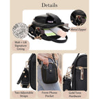 Gail Vegan Leather Multi Compartment Crossbody Bag
