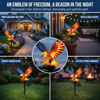 Solar Eagle Garden Light, 250Th Anniversary America Eagle Garden Stake For 4Th Of July Decorations Outdoor, Patriotic Solar Eagle Garden Stake For Independence Day, Memorial Day Yard Lawn Decor