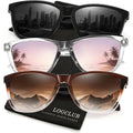Polarized Sunglasses Womens Men - Classic Retro UV Protection Driving Sun Glasses A1blackg+chatc+pink