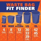 Hefty Strong Extra Large Trash Bags, Black, 33 Gallon, 48 Count
