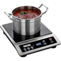ChangBERT Induction Cooktop, Commercial Grade Portable Cooker, Large 8” Heating Coil, Premium Stainless Steel Countertop Burner with NSF Certified, 10 Hours Timer Powerful 1800W Professional Hot Plate