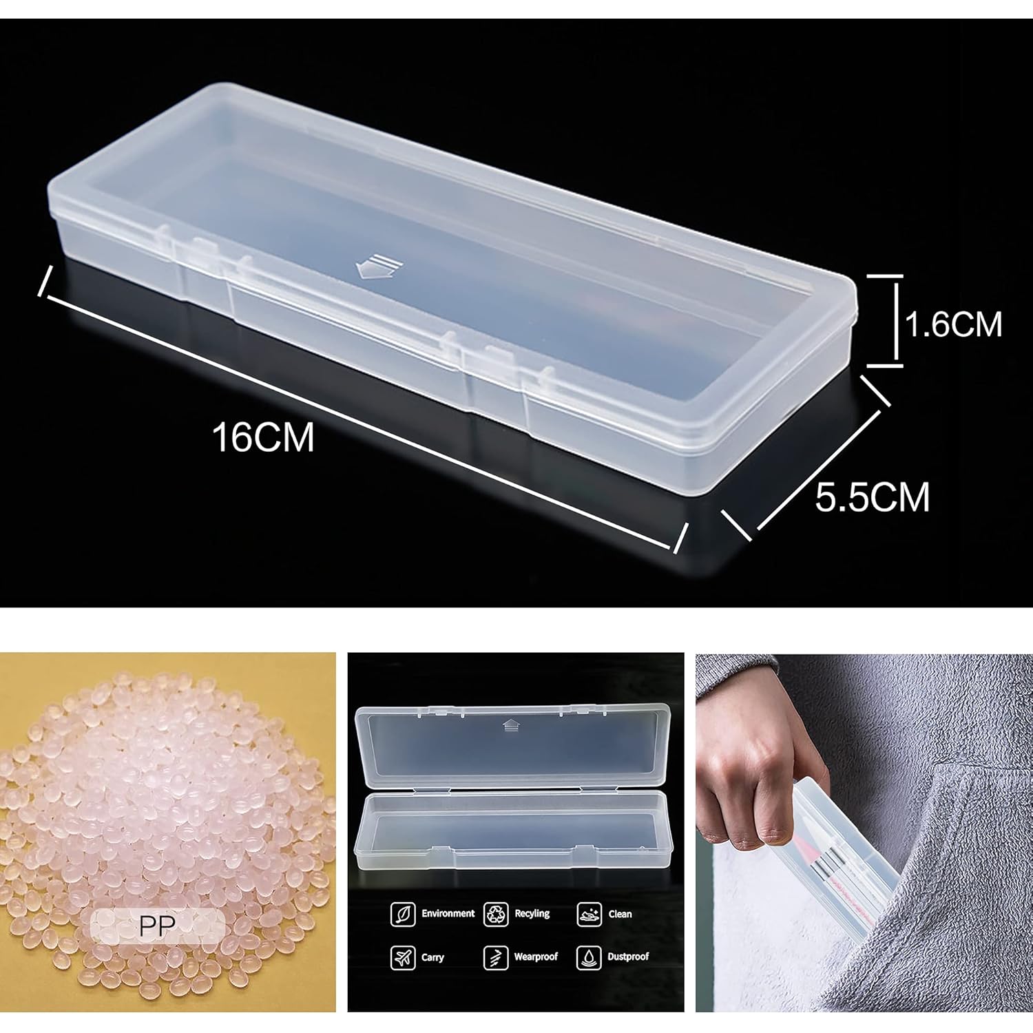 Kaychan Rhinestone Picker Tool 2 Acrylic Handle Rhinestones Applicator Dual-Ended DIY Nail Art Tool with 4 Extra Wax Tips and 1 Tweezer