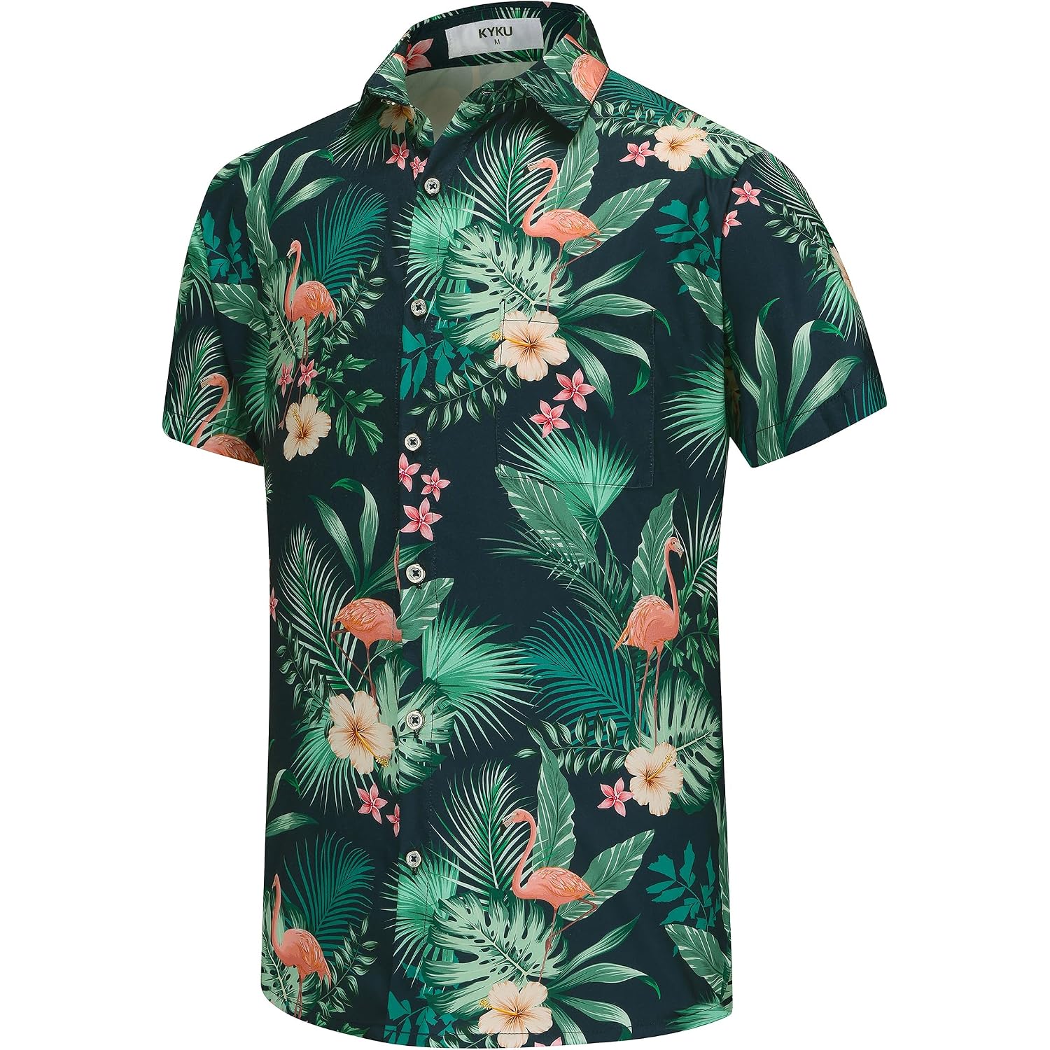 Kyku Funky Hawaiian Shirt For Men Palm Beach Shirts Tropical Vacation Clothes