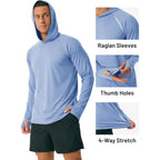 Magcomsen Men'S Upf 50+ Sun Shirts Long Sleeve Fishing Hoodie Shirt Lightweight Athletic Swim Running Hiking Rash Guard