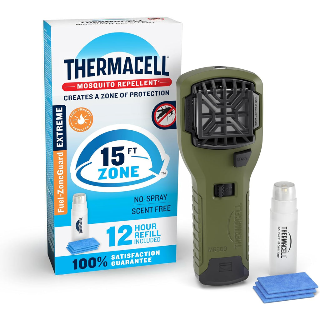 Thermacell Mosquito Portable Repeller; Includes 12-Hour Refill; 15 Foot Zone Of Protection; Highly Effective Mosquito Repellent; Bug Spray Alternative; Scent Free
