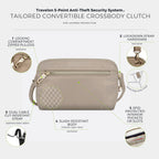 Travelon Women'S Anti-Theft Tailored Convertible Crossbody Clutch
