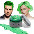 Temporary Green Hair Spray Color Wax 4.23 oz, Instant Natural Hairstyle Cream Dye, Disposable Coloring Mud for Men Women Youth, Washable Styling Pomades, Party Cosplay DIY Halloween