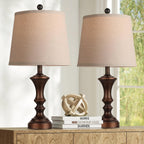 Rottogoon Retro Table Lamps Set Of 2 Nightstand Lamp For Bedroom Vintage Rustic Table Lamps For Living Room Traditional Nightstand Bedside Lamps Bulb Not Included