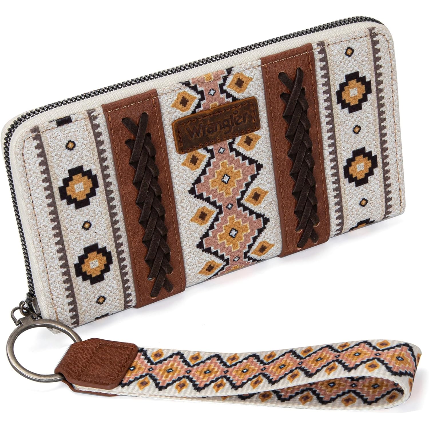 X Wrangler Wristlet Western Wallet Boho Aztec Credit Card Holder for Women