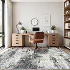 8x10 Area Rugs for Living Room: Abstract Washable Rug with Anti-Slip Backing Non-Shedding Stain-Resistant Soft Modern Large Carpet for Bedroom Dining Room Farmhouse Nursery Home Office Black