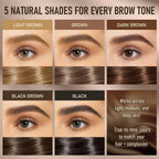 Dual-Ended Microblading Eyebrow Pencil For Women, 2 In 1 Liquid Eyebrow Pencil With Curved Tip And 4D Brow-Fection Microblading Pen, Shaped Fill Hairlike Waterproof Lasting Eyebrows 04 Black Brown