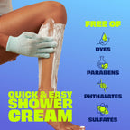 Nair Shower Cream, Quick and Easy Hair Removal Cream with Moroccan Argan Oil and Orange Blossom for Body, 12 Oz