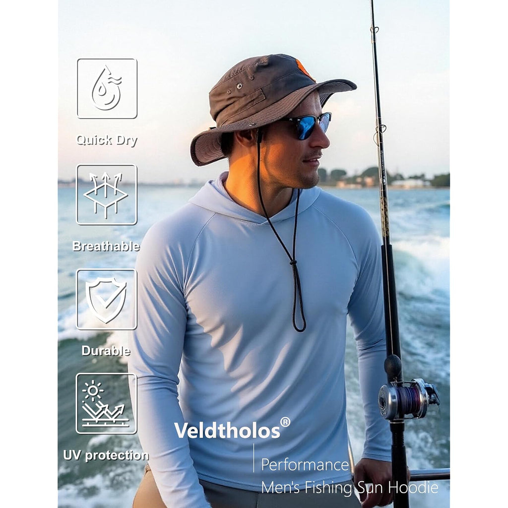 3 Pack Men'S Fishing Shirts Long Sleeve Sun Hoodie Uv Protection Lightweight Rash Guard Swim Shirt