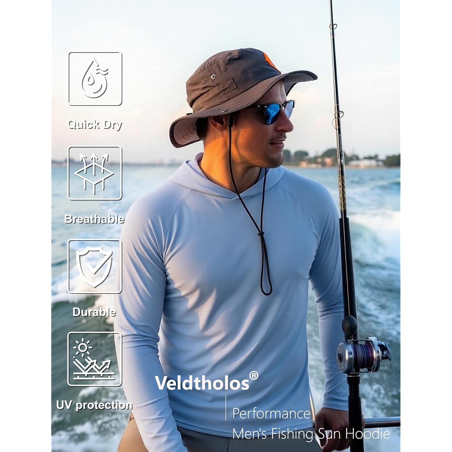 3 Pack Men'S Fishing Shirts Long Sleeve Sun Hoodie Uv Protection Lightweight Rash Guard Swim Shirt
