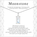 HOPE LOVE SHINE New Beginnings Rainbow Moonstone Sterling Silver Necklace for Women