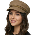 Funky Junque Newsboy Hat For Women – Trendy Greek Fisherman Cap, Classic Women'S Baker Boy Newsies Hat, Ladies Fashion Caps