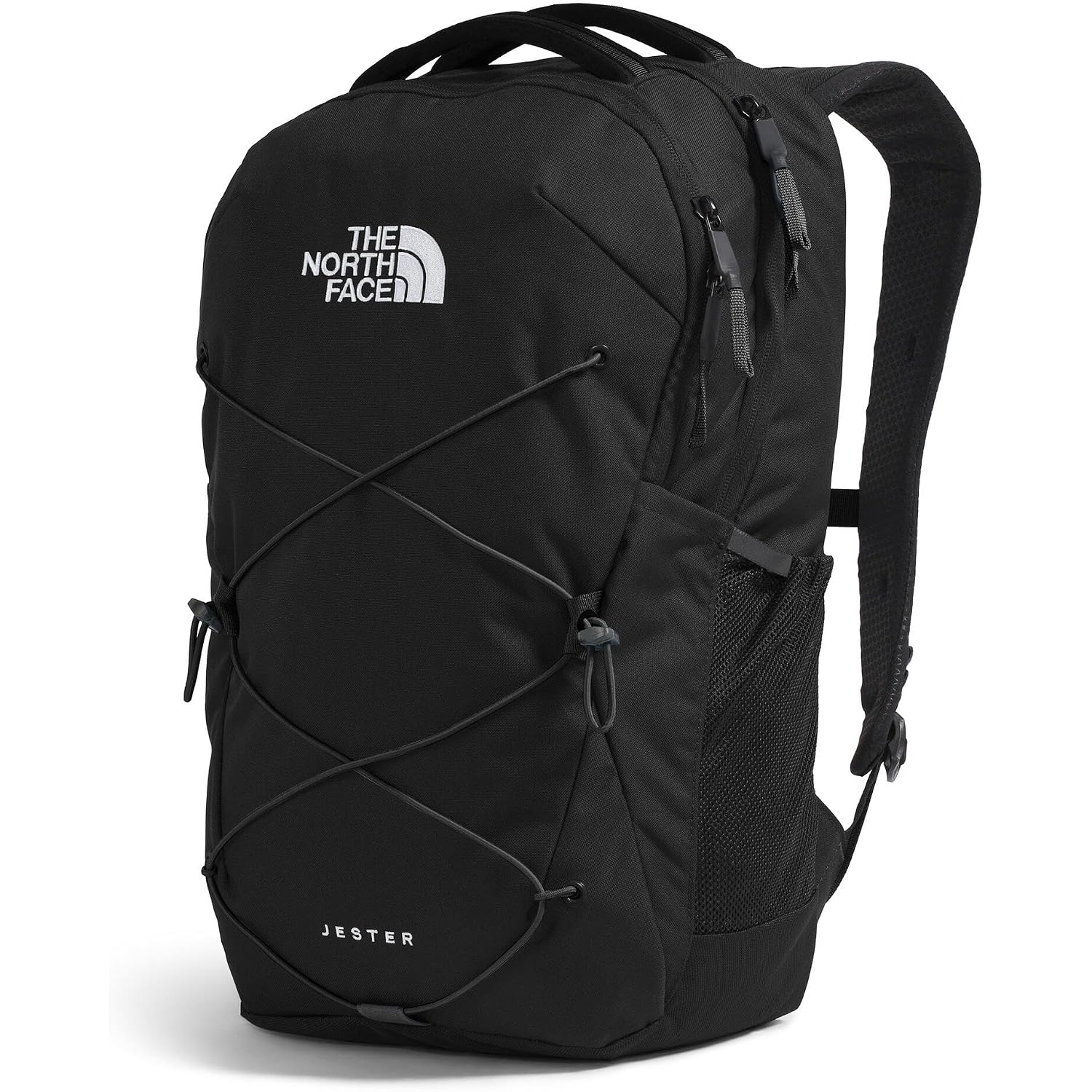 The North Face Jester Everyday Laptop Backpack - Commuter Daypack, Water Repellent, Laptop Sleeve, Tnf Black-Npf, One Size | 28L Recycled Polyester With Dwr Finish, Padded 16 In Sleeve, Chiropractor-Endorsed Flexvent Suspension, Bottle Pockets