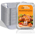 Findful Aluminum Pans 9x13 (30 Pack) – Foil Pans, Aluminum Trays for Cooking, Baking, Storing & Prepping Food – Tin Foil Pan, Disposable Baking Pan – Heavy-Duty, Leak-Proof & Oven-Safe