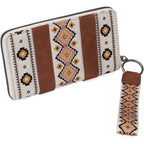 X Wrangler Wristlet Western Wallet Boho Aztec Credit Card Holder for Women