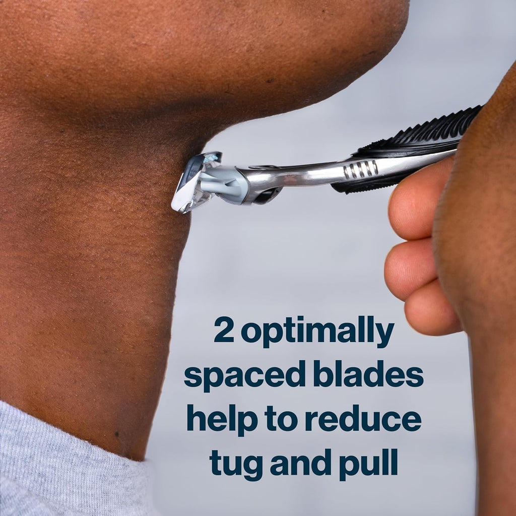 Gillette SkinGuard Razors for Men, 1 Razor Handle and 2 Razor Blade Refills, Designed for Men with Sensitive Skin, Razor Bumps, and Shaving Irritation